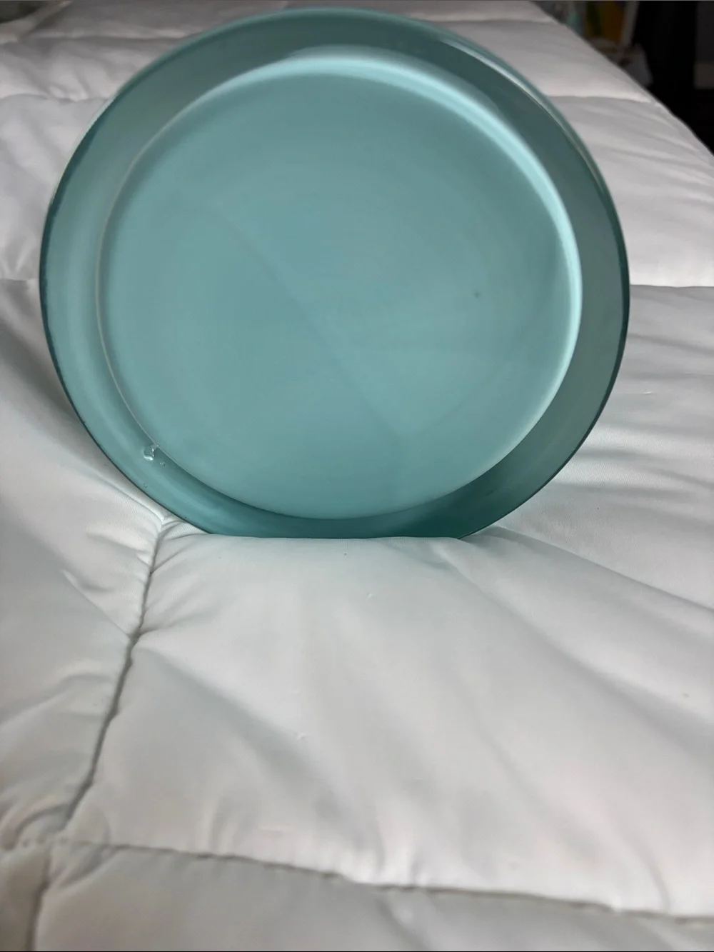 Crate & Barrel Zest Glass  6” Vase Blue